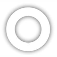 Green Creative 4" Clear Round Trim Insert Goof Ring
